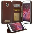 thumbnail image 1 of SOGA [Pocketbook Series] PU Leather Magnetic Flip Wallet Case for Moto Z2 Force (2017) - Brown, 1 of 1