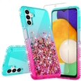 thumbnail image 1 of SOGA Shock Absorbent Back Cover Cell Phone Case for Samsung Galaxy A14 5G, Pink/Teal, 1 of 4