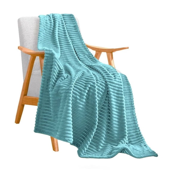 SOGA Sky Blue Throw Blanket Soft Warm Comforter for Sofa, Bed, and Home Use