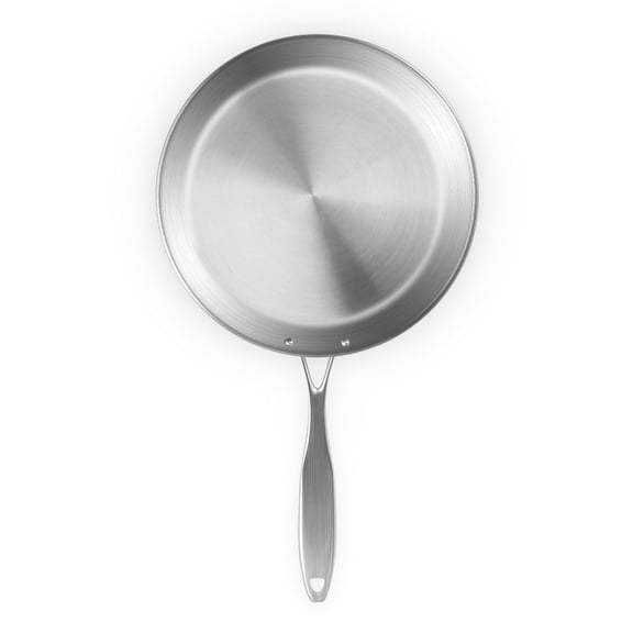 SOGA 34cm Stainless Steel Fry Pan Cookware with Non-Stick Interior, Skillet with Handle, Induction Compatible