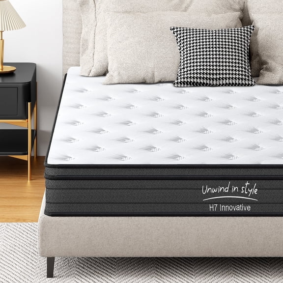 SOGES 12" Queens Hybrid Mattress Medium Firm Bed Mattress, Queen Size