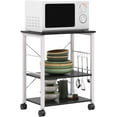 thumbnail image 1 of SOGES 3-Tier Kitchen Baker's Rack Utility Microwave Oven Stand Kitchen Cart Island Black, 1 of 8