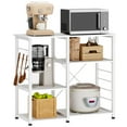 thumbnail image 1 of SOGES 3 Tier Metal Kitchen Standing Bakers Rack Utility Microwave Oven Workstation Shelf,Multifunctional Storage kitchen Shelving, White Finish, 1 of 7
