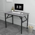 thumbnail image 1 of SOGES 39.4 inches Computer Desk for Small Space Small Folding Table, Gray, 1 of 6