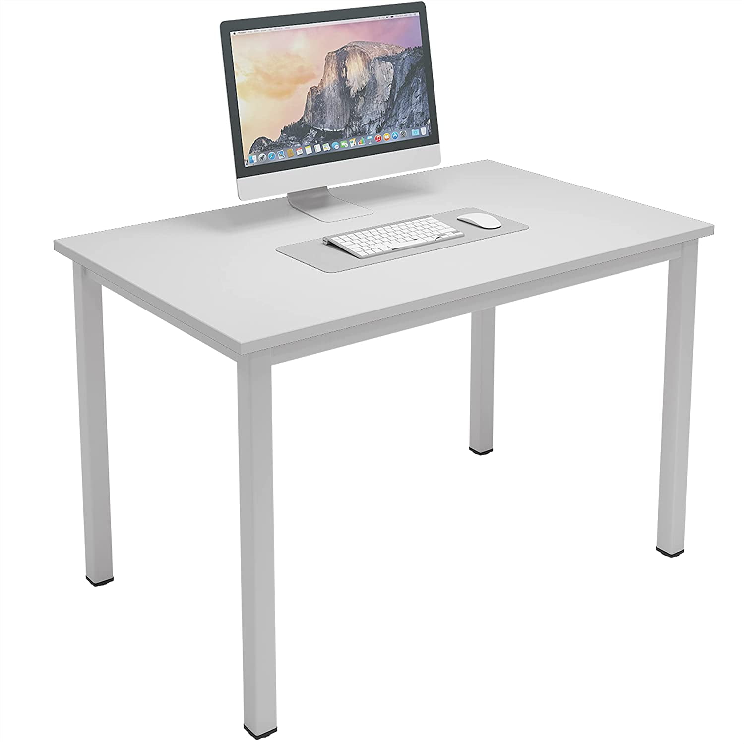 Soges 39.4 Inches Gaming Desk Writing Desk Workstation Office Desk White