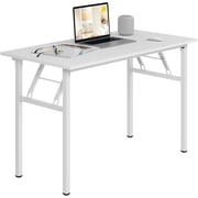 SOGES 47 inches Folding Table Laptop Desk Computer Table Workstation, White