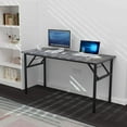 thumbnail image 1 of SOGES 55 inches Folding Table Computer Table Workstation No Install Needed, Gray, 1 of 6