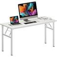 thumbnail image 1 of SOGES 62 inches Folding Table Computer Table Workstation No Install Needed, White, 1 of 9