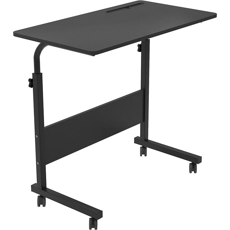 SOGES Computer Desk Adjustable Movable Laptop Built in Slot For Bed and Sofa Writing Desk Black