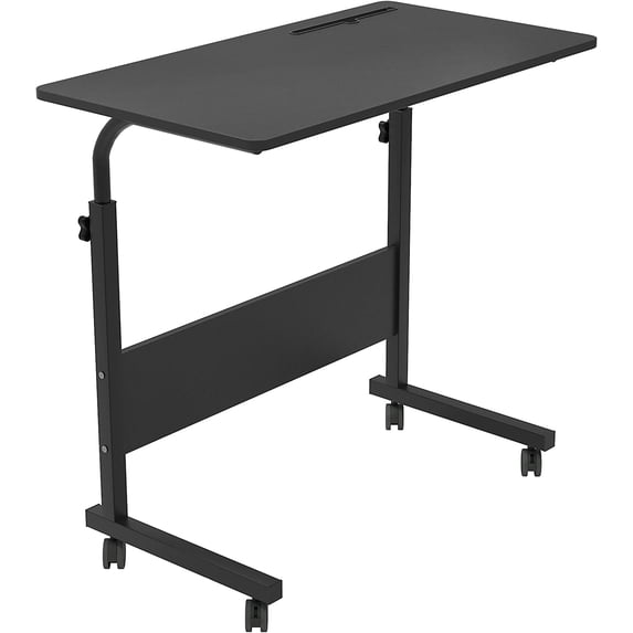 SOGES Computer Desk Adjustable Movable Laptop Built-in Slot For Bed and Sofa Writing Desk, Black