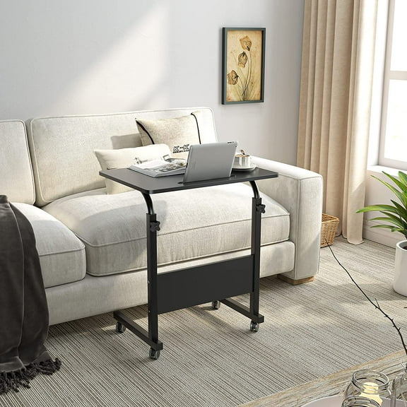 SOGES Adjustable Movable Laptop Computer Desk for Bed Sofa Small Space Black