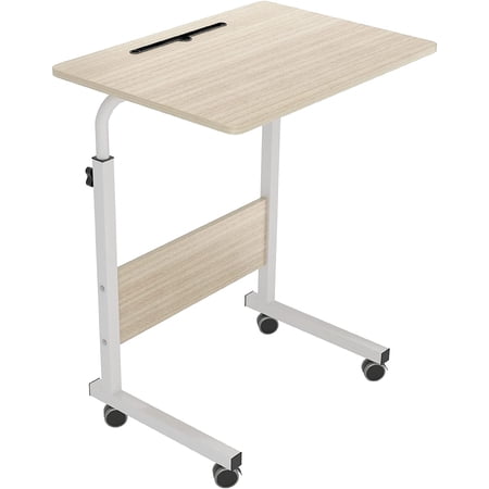 SOGES Adjustable Movable Laptop Computer Desk for Bed Sofa Small Space Maple