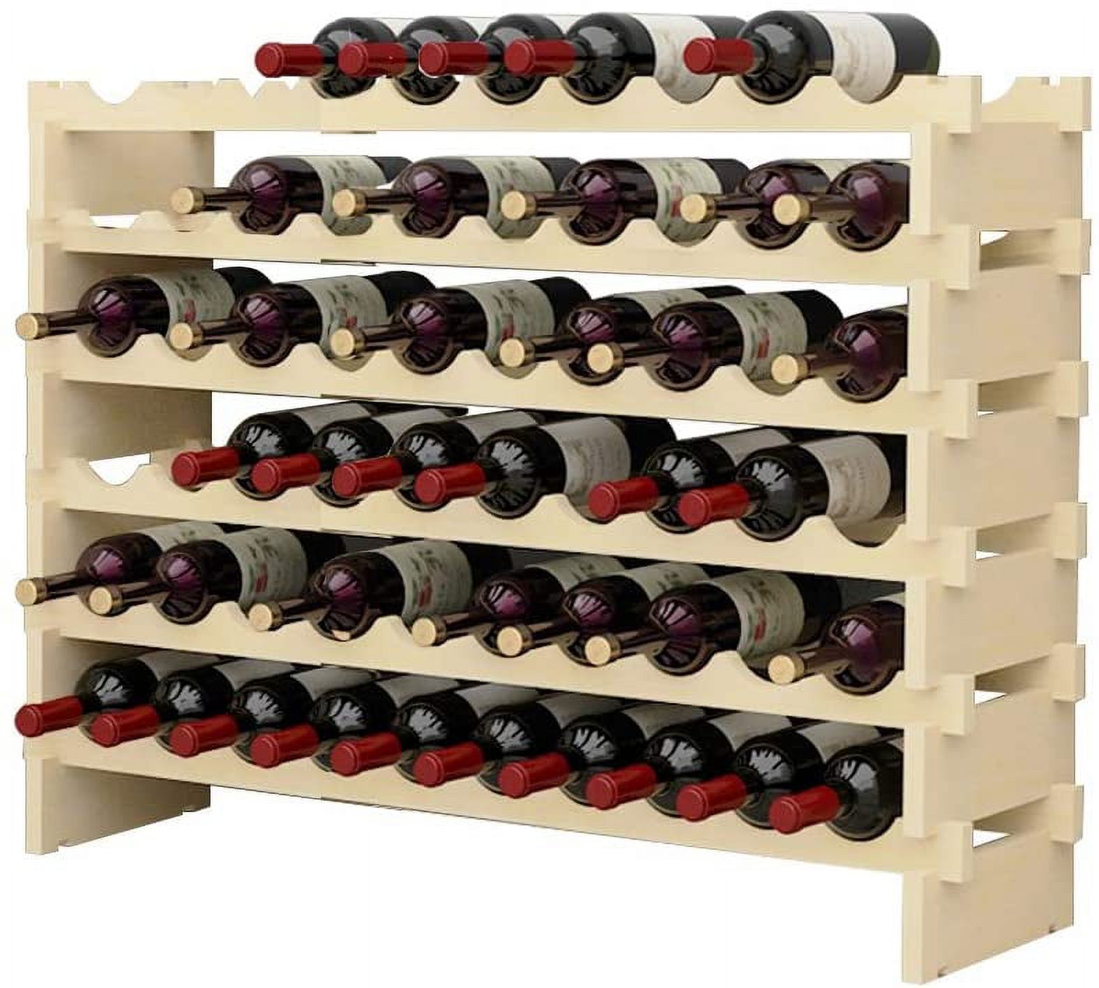Jaxpety 24 Bottle Wine Rack Holder Compact Cellar Cube Bar Storage