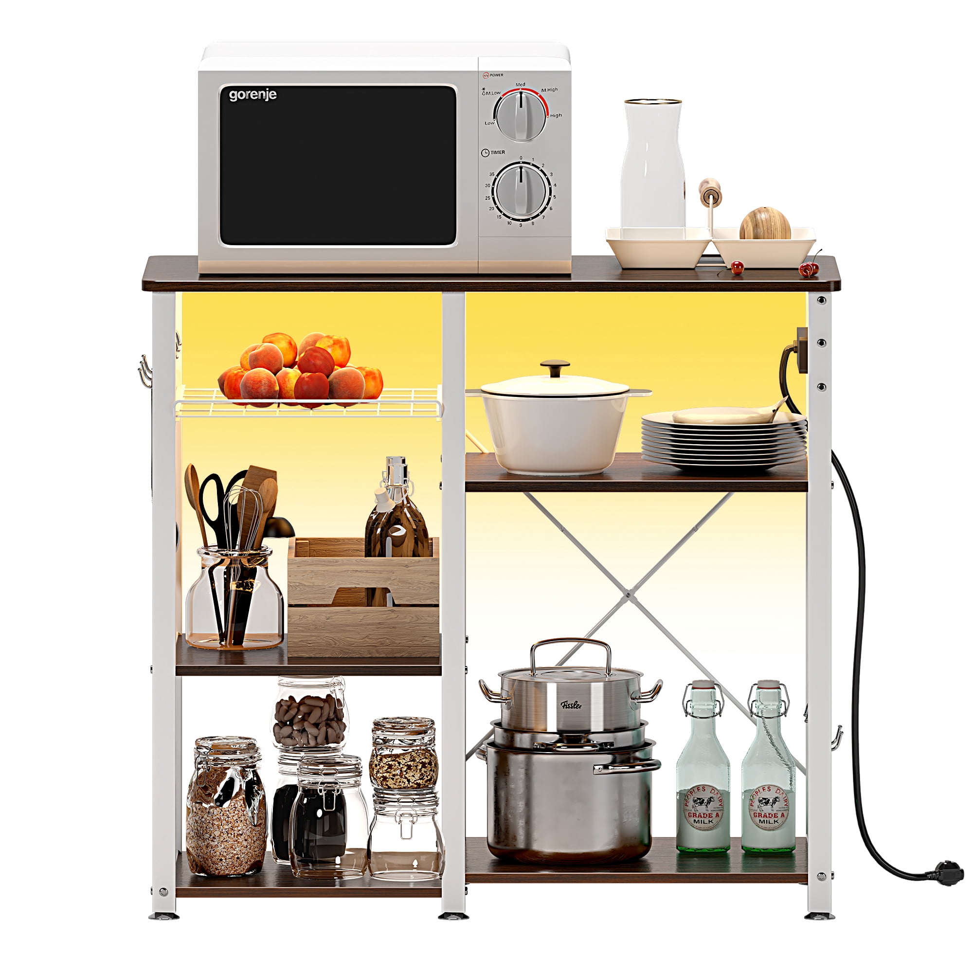 SOGES 3 Level Multi-Purpose Kitchen Durable Indoor Baker's Racks with ...