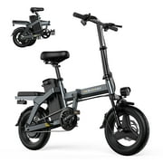 SOHAMO Electric Bike for Adults, 400W Motor Foldable Ebikes 20MPH,3 Riding Modes Mini E-Bike w/48V 12AH Removable Battery, Urban Leisure Commuter Electric Bicycle