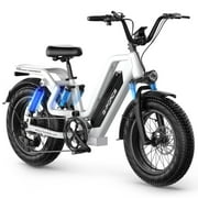 G-force Electric Bike 20"x4.0" Fat Tire Mountain eBikes, 750W 48V 15.6AH Men's Bike, Full Suspension, Shimano 7 Speed E-Bike for Adults