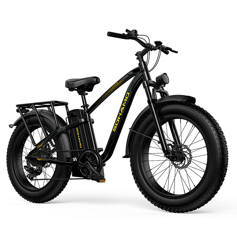 SOHAMO M3 Electric Bike for Adults 26, 750W Motor Electric Mountain Bikes  48V 15AH 20MPH Snow/Road Ebike, Front Suspension
