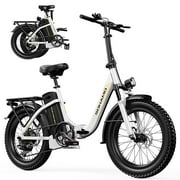 SOHAMO S3 48V 15AH Electric Bike for Adults 750W Folding E-Bike, 20" Fat Tire Electric Motorcycle, Shimano 7 Speed, Electric Commuter Bike, Front Suspension
