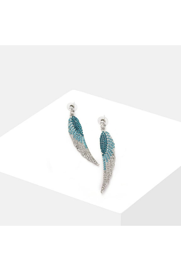 Blue Contemporary Half Hoop Earrings