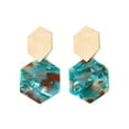 thumbnail image 1 of SOHI Green Contemporary Studs Earrings, 1 of 4