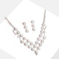 thumbnail image 1 of SOHI Silver-Plated White Stone Studded Jewellery Set, 1 of 7