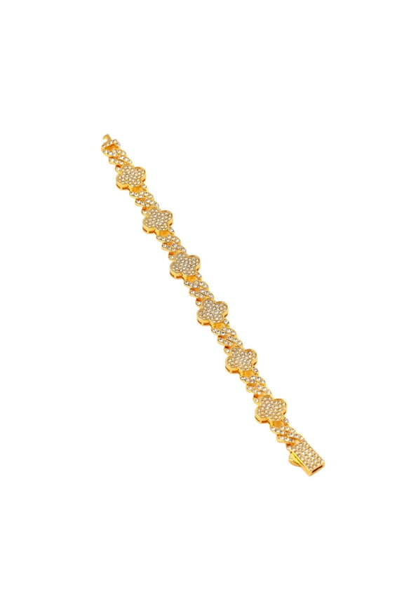 Women's Chalice Silver The Small Clover Tennis Bracelet