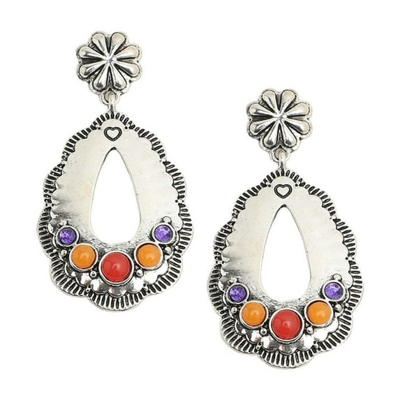 SOHI Women's Floral Drop Earrings