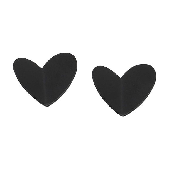SOHI Women's Gold Heart Stud Earrings