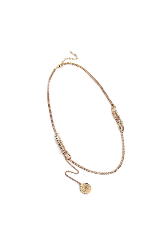 SOHI Women's Gold Link Chain Necklace