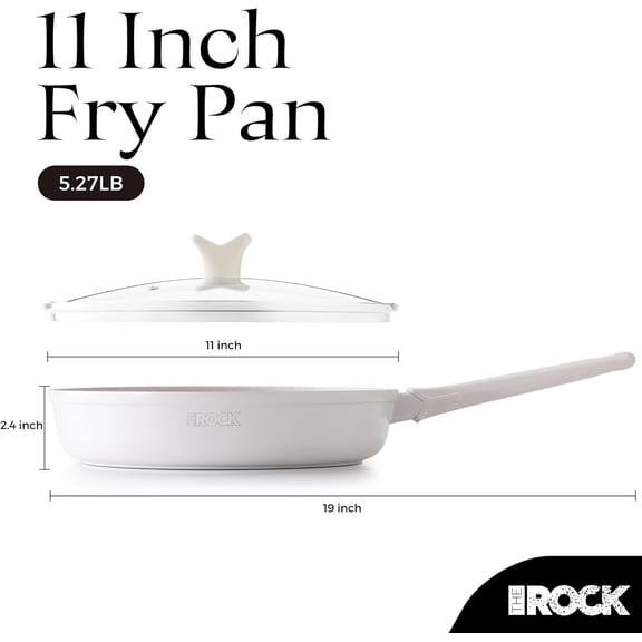 SOHO 11-Inch Non Stick Frying Pan with Lid - Ceramic Coating for Healthy Cooking