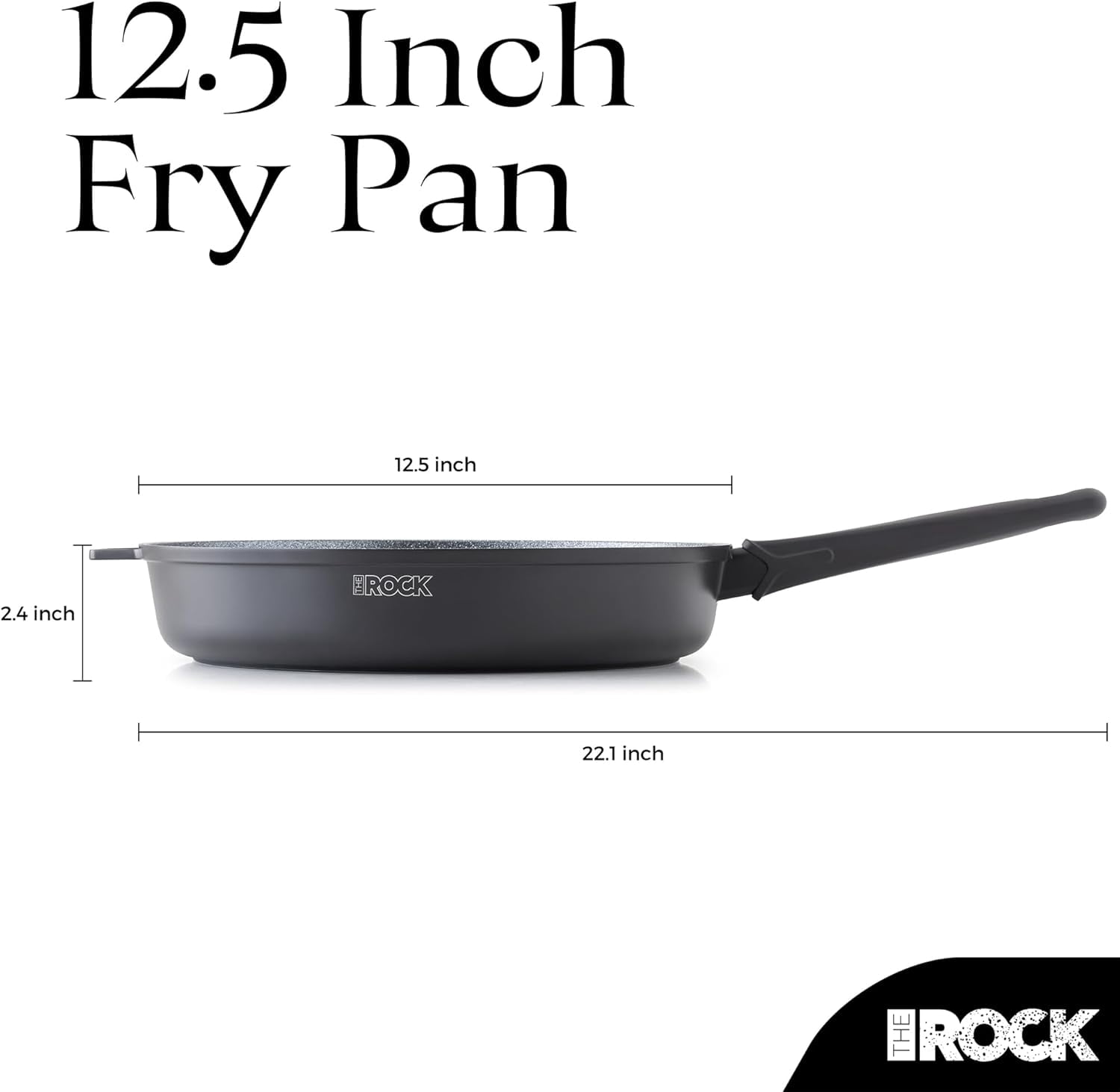 SOHO 12.5-Inch Nonstick Frying Pan – Compact for Urban Kitchens, Nothing Sticks, Never Warps, Lasts Longer, Oven & Dishwasher Safe, Black