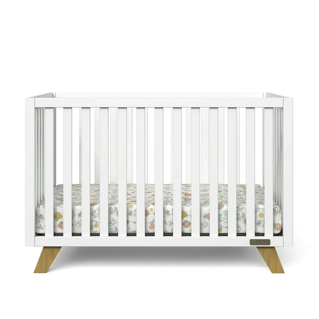 SOHO 4in1 Convertible Crib in White/Natural by Forever Eclectic