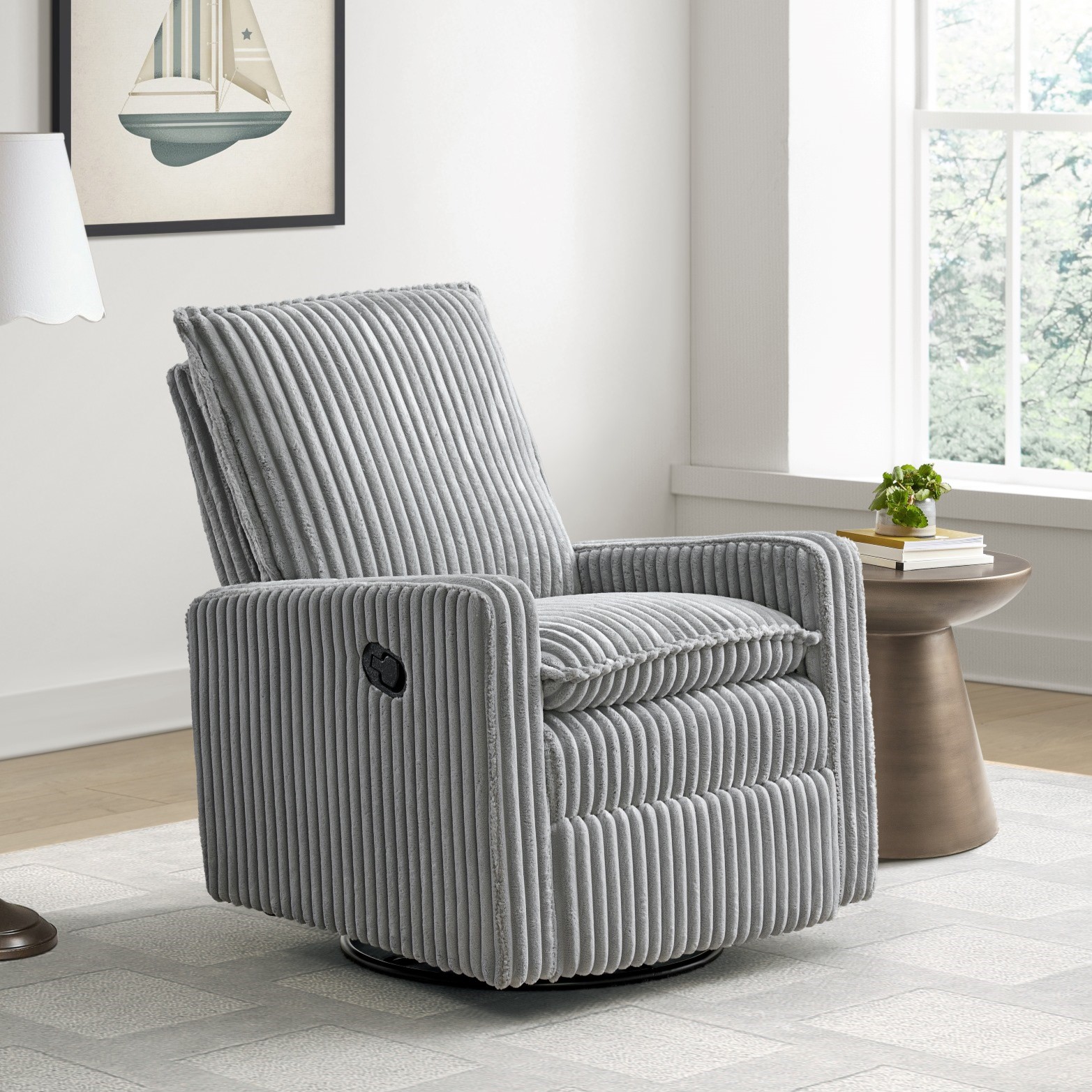SOHO BABY COVENTRY GLIDER RECLINER CORDUROY ASH GRAY: Before You Add to Cart