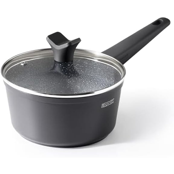 SOHO Nonstick Saucepan with Lid, 1.9 Quarts Small Pot with PPG Quantum2 Coating – Durable for Urban Kitchens, Nothing Sticks, Never Warps, Lasts Longer, Induction Compatible, PFOA-Free, Black