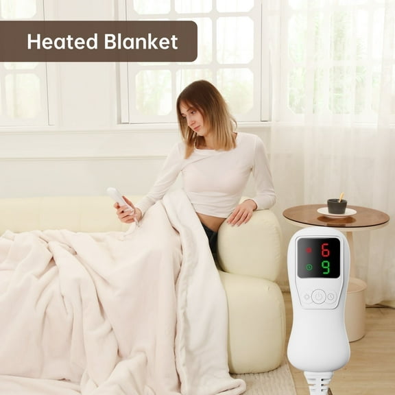 Heated Blanket Throw Size, Washable Heated Throw Blanket Electric, Electric Throw Blanket, Pink White, 50" x 60", Blanket Warmer Heating blanket Heat Warming Blanket Electric Blanket Throw Heater
