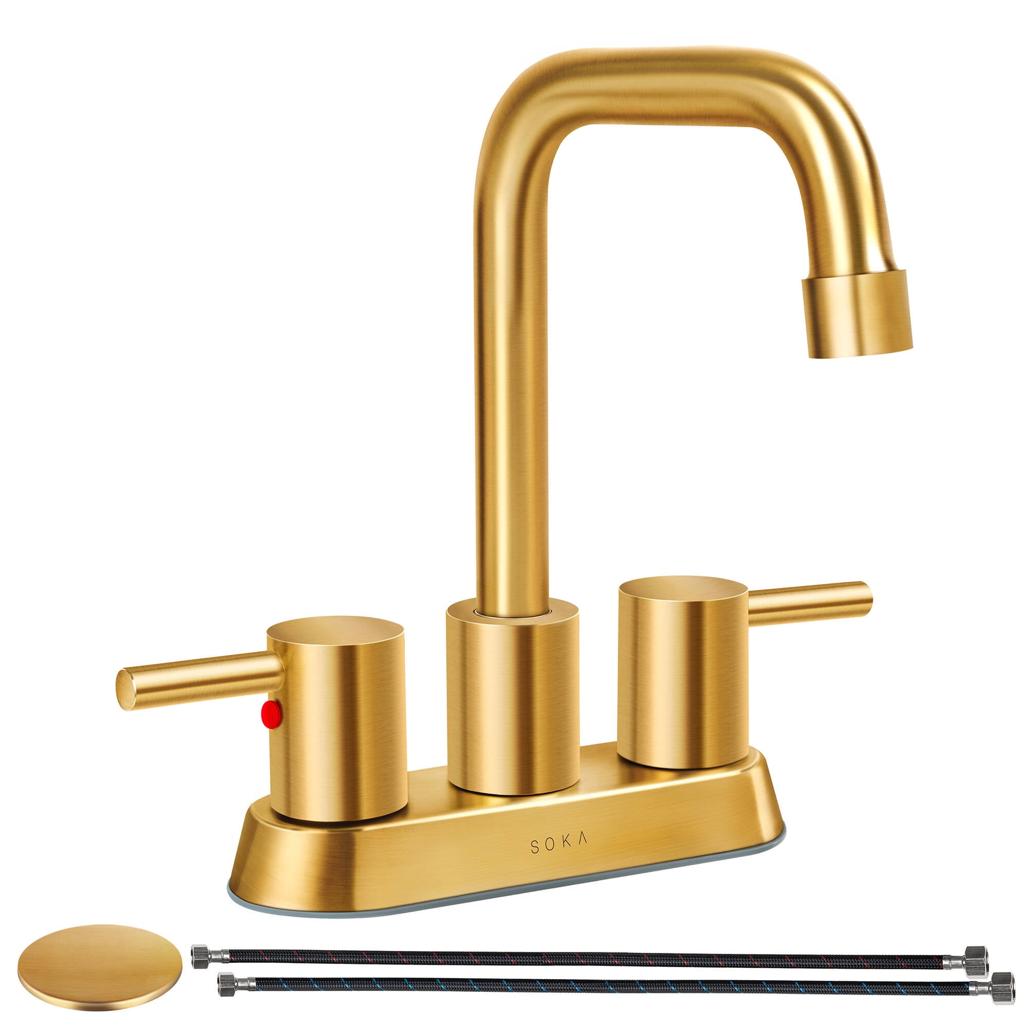SOKA SK18003AR Bathroom Sink faucets, L Lever, Gold + S + L