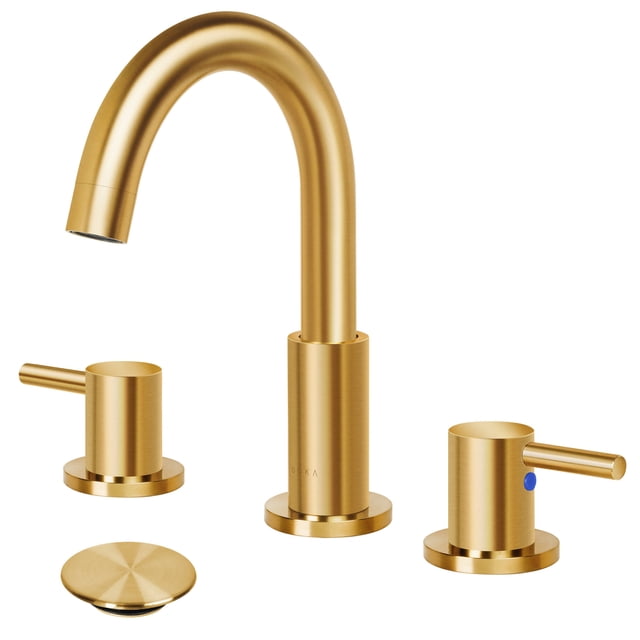 SOKA SK1B001AR Bathroom Sink faucets, 8 INCH Gooseneck - Lever, Gold ...