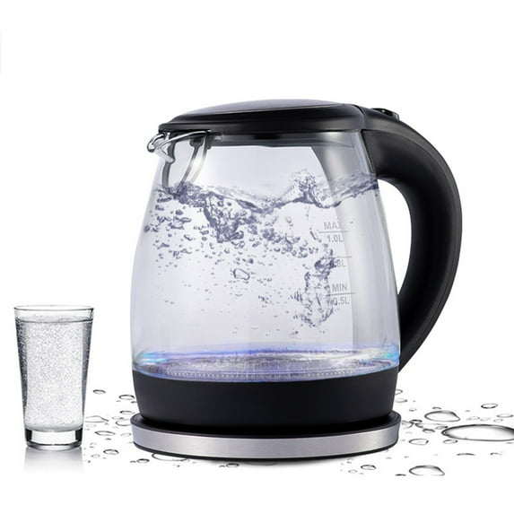 SOKANY 1000W High Borosilicate Glass Electric Kettle Home Water Kettle Auto Shut-off Water Boiler