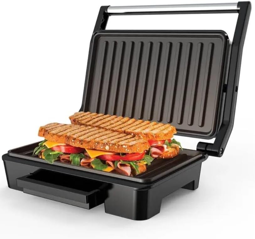 SOKANY Indoor Grill, Panini Press, Sandwich Maker with Indicator Lights