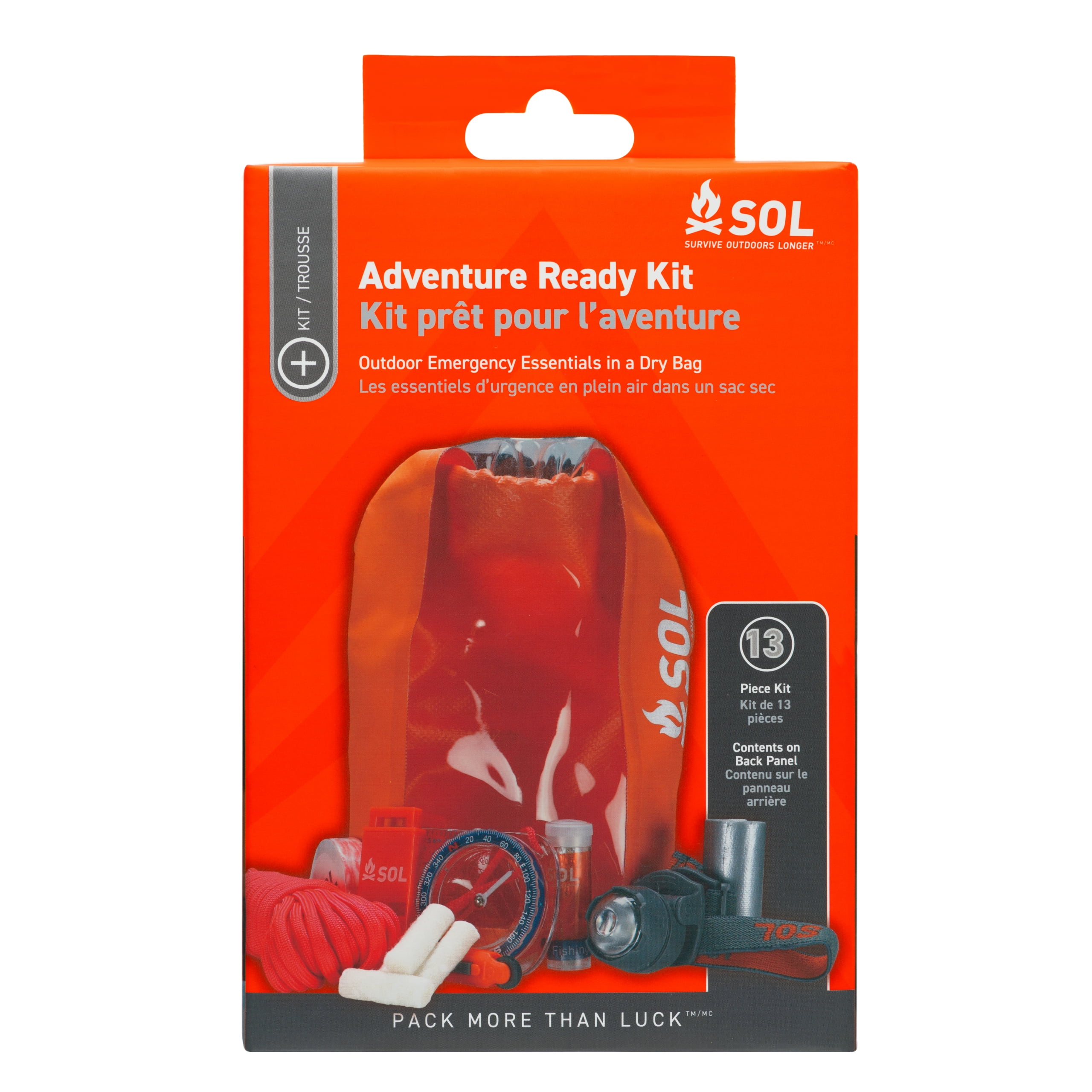 SOL Adventure Ready Kit with 13 Survival Essentials