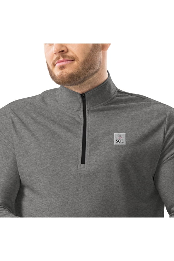 SOL All DAY Quarter zip pullover (Black Heather, 3XL)