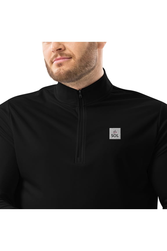 SOL All DAY Quarter zip pullover (Black, XL)