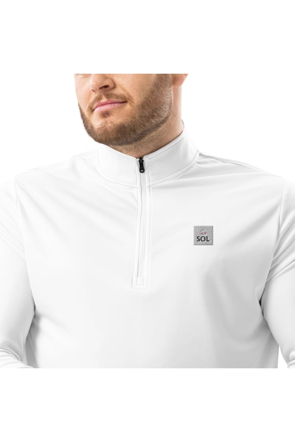 SOL All DAY Quarter zip pullover (White, XL)