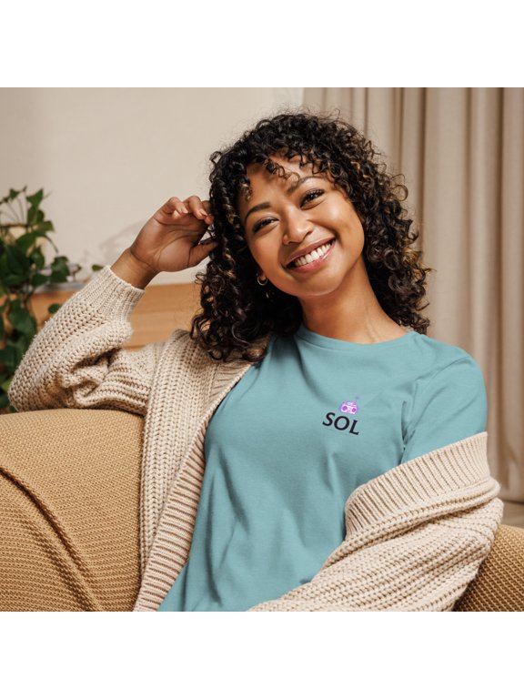 SOL Mrs President Women's Relaxed T-Shirt (Heather Blue Lagoon, XL)