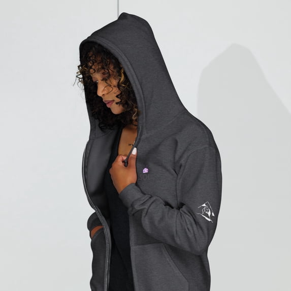 SOL Never Again Unisex heavy blend zip hoodie (Dark Heather, 2XL)
