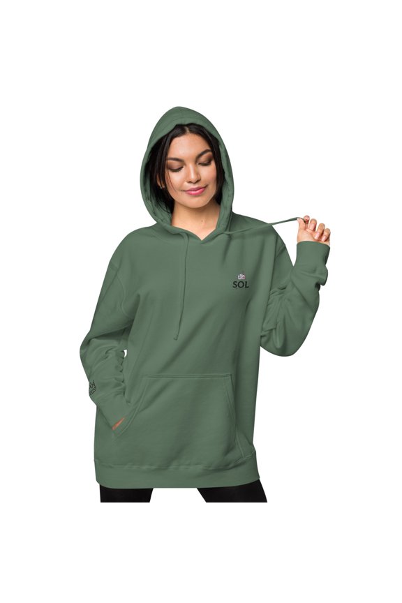 SOL She got it Unisex pigment-dyed hoodie (Pigment Alpine Green, M)