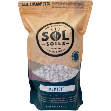 SOL Soils Premium Potting Mix Pumice Soil, 2 qt