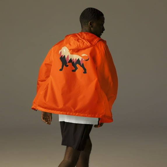 SOL of a Lion Unisex lightweight zip up windbreaker (Safety Orange, S)