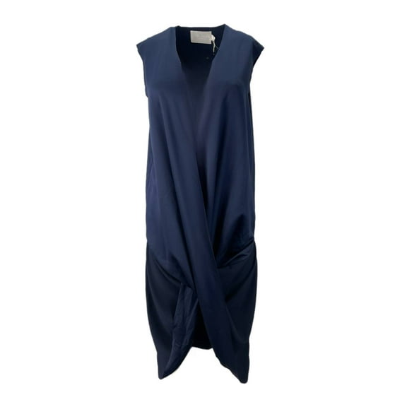 SOLACE London Nika Midi Dress, Navy, 4