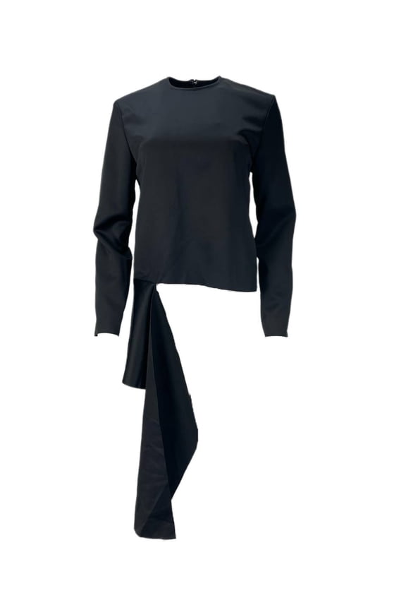 London Women's Emil Asymmetric Top, Black, 4